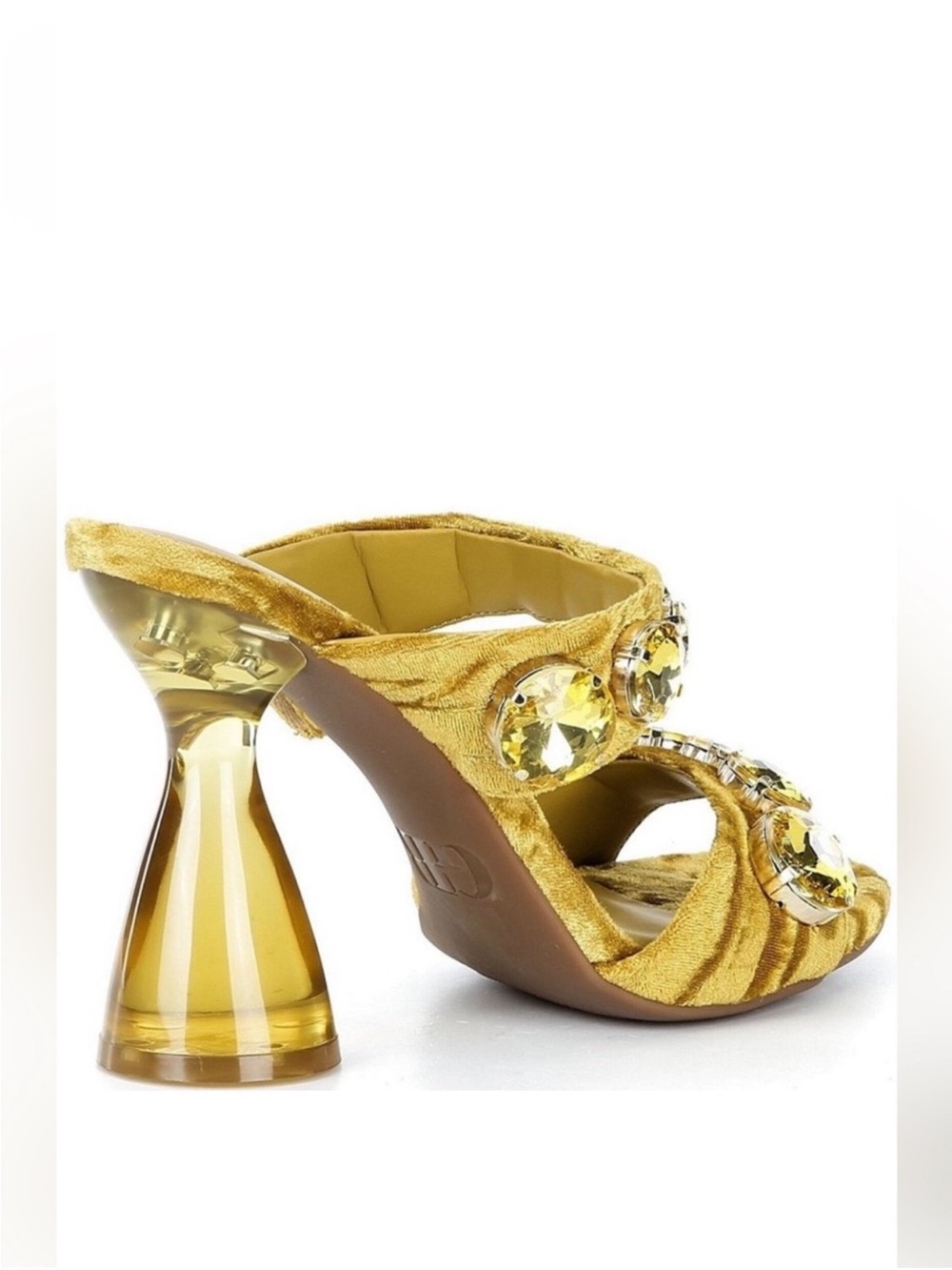 NWT Gianni Bini News-Flash Velvet Jewel Ornament Dress Slide Sandals Sz 6,5 - Picture 5 of 13